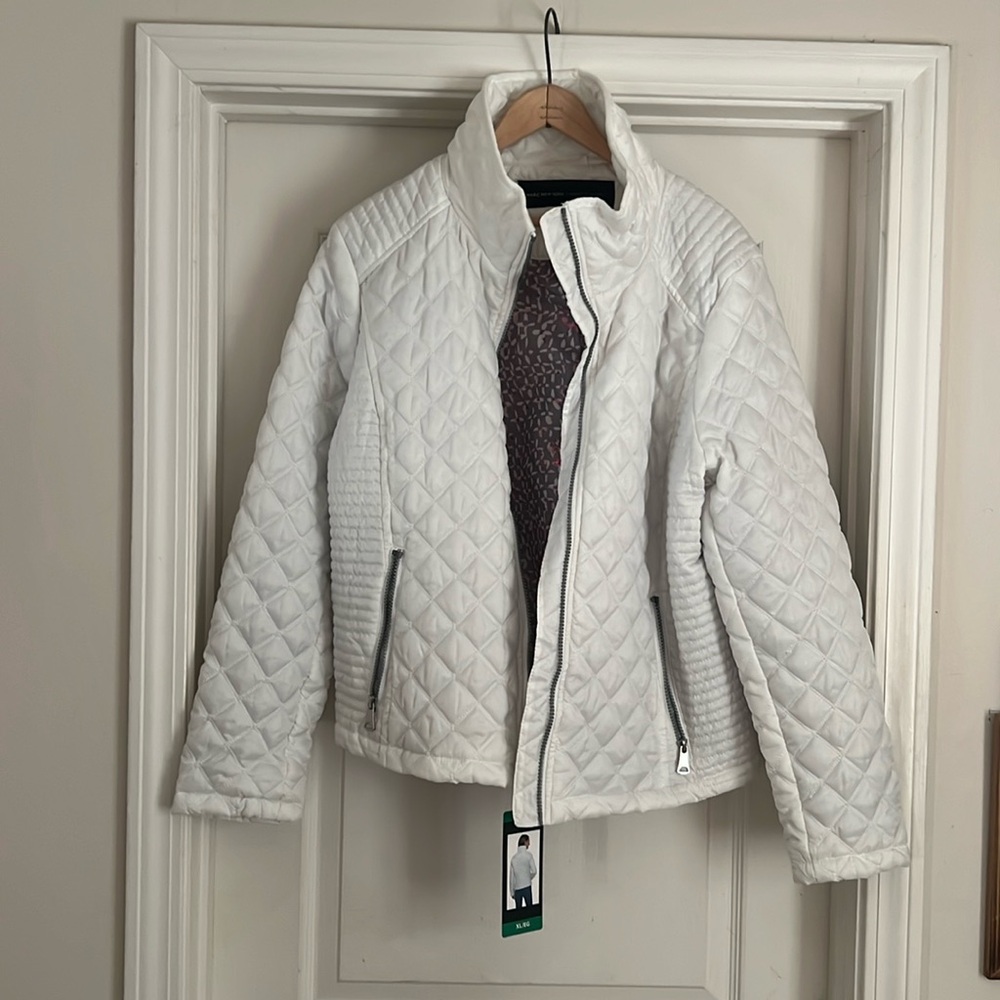 Marc New York Andrew Marc White Quilted Coat